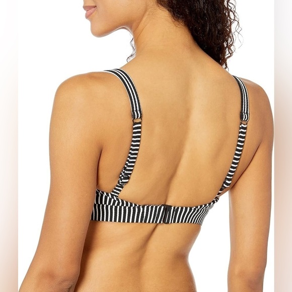 Seafolly PLUS SIZE Women's Dd Bra Bikini Top ONLY Swimsuit in Go Overboard Black - Picture 2 of 10